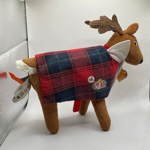 ELF ON THE SHELF Elf Pets Reindeer Plush Plaid Outfit 6 1/2” Tall 2005